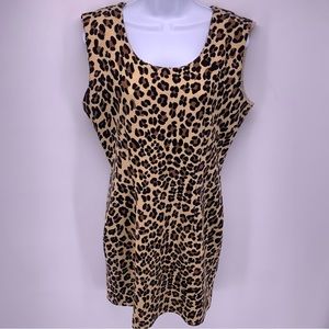 VINTAGE Elisse Cheetah Print Mini Dress Size Medium
